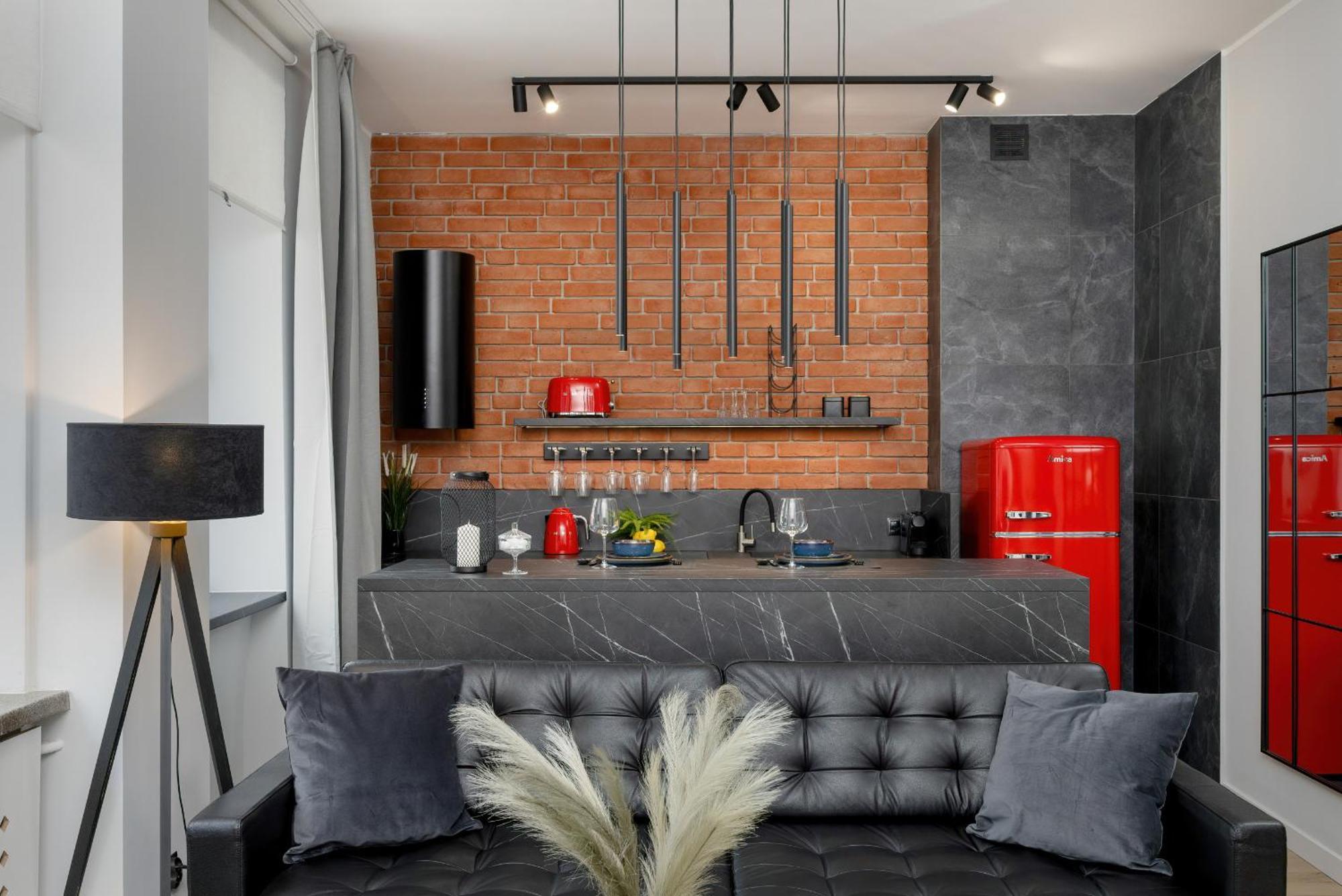 Exclusive Grey And Red Apartment In Warsaw Center By Noclegi Renters Exterior photo
