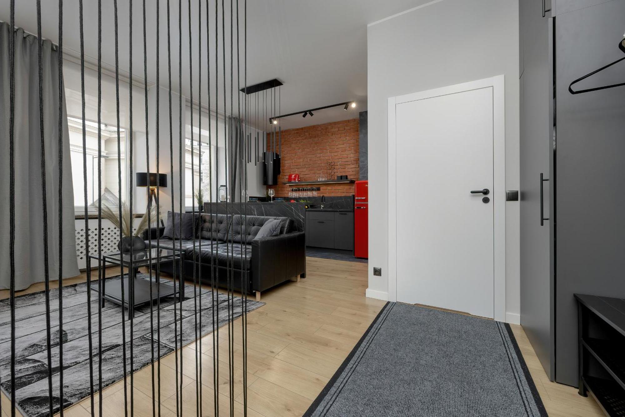 Exclusive Grey And Red Apartment In Warsaw Center By Noclegi Renters Exterior photo