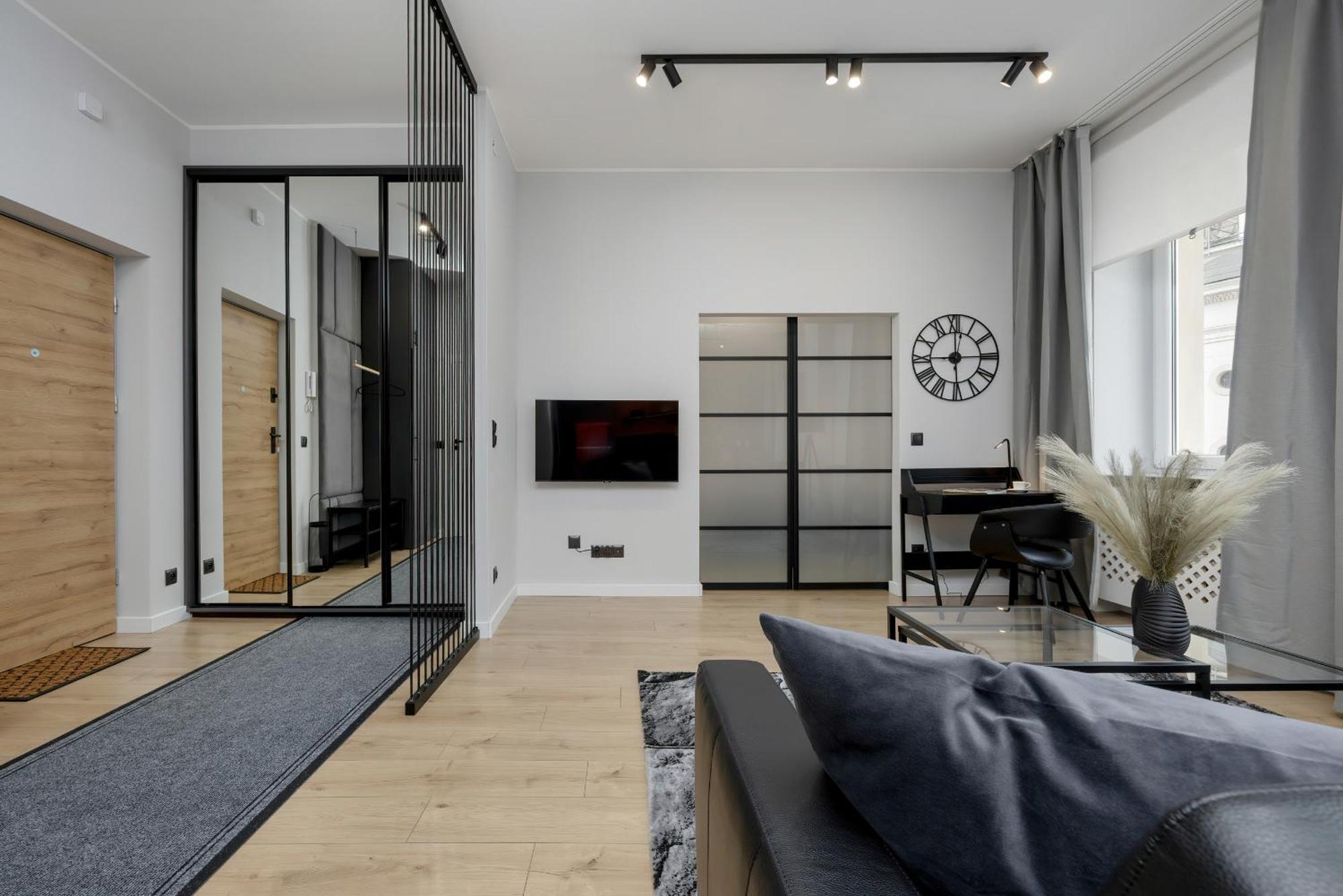 Exclusive Grey And Red Apartment In Warsaw Center By Noclegi Renters Exterior photo